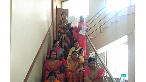 Female Members Protest against District Council President election.jpg