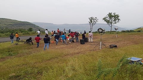 Filming of a Marathi film on Saptashrung gad nashik marathi news