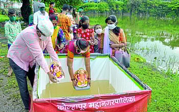 Farewell to Bappa for a day and a half; 386 Ganesha idols immersed in an environmentally friendly manner