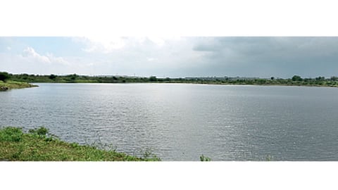 मळद (ता. दौंड) - कुरकुंभ औद्योगिक वसाहतीतील कंपन्यांकडून याच तलावात सांडपाणी सोडले जात आहे.