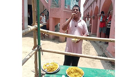 40 chapatis 10 plates of rice Mans meal for a day at quarantine centre in Bihars Buxar