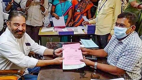 Actor and Makkal Needhi Maiam chief Kamal Haasan filed his nomination from