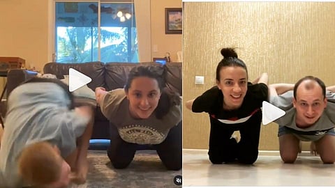 women win viral center of gravity challenge why men cant beat the balance challenge