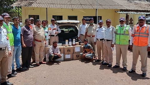 Highway police seized Goa made liquor kolhapur crime news