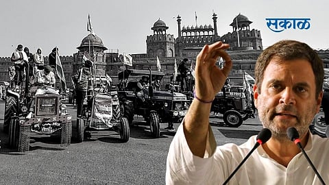 delhi tractor parade farmers congress rahul gandhi