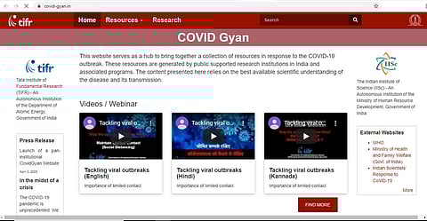 Scientific institutions will provide reliable information through the web site of covid gyan