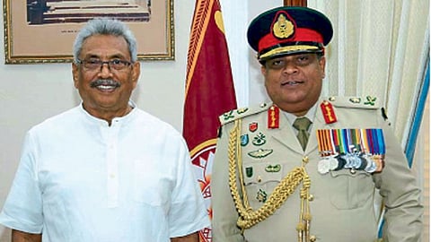 श्रीलंकेचे अध्यक्ष गोटाबाय राजपक्षे-लष्करप्रमुख शावेंद्र सिल्वा. (संग्रहित)