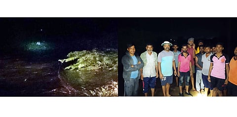 The Nirwangi villagers rescued the two who were swept away by the flood waters