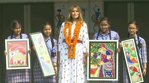 Its a Beautiful School Melania Trump Visits Delhi Govt School