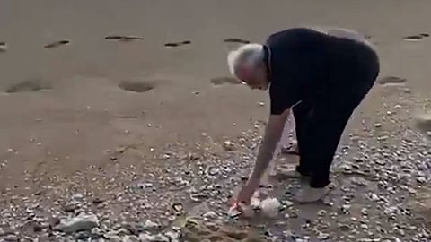 Video : मोदींनी चेन्नईच्या समुद्र किनाऱ्यावर केली स्वच्छता