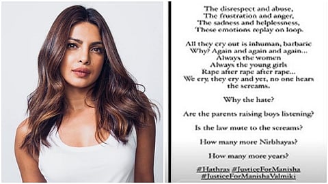 Priyanka Chopra asks 'Is the law mute to the screams?' as she pens moving note on Hathras rape victim's death