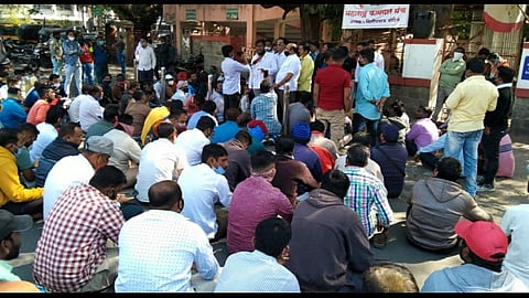 Work stoppage movement for various demands of motorists in pune