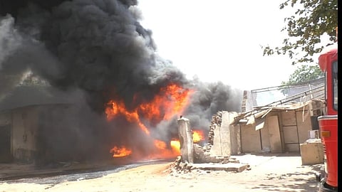 भिवंडीत रसायनांच्या गोदामाला लागलेली आग