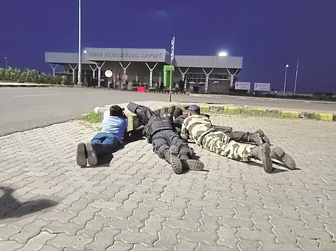 Commando Squad's demonstration in shirdi airport
