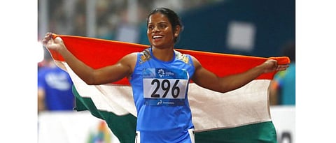 11.32 सेकंदाची वेगवान वेळ नोंदवत द्युती चंदने पटकाविले सुवर्णपदक