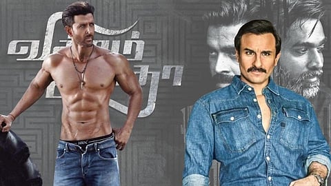 bollywood actor hrithik roshan saif ali khan in hindi remake southern vikram vedha
