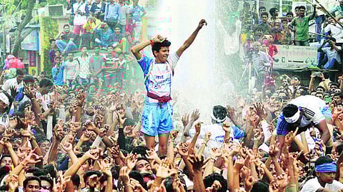 Celebration of dahihandi