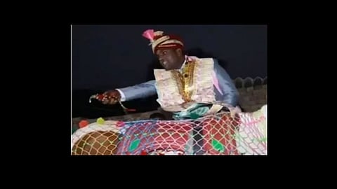 grooms pant ripped while climbing on horse during his wedding video viral