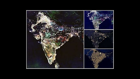 fact fheck did nasa share satellite image of india from 9 pm diya event on april 5?