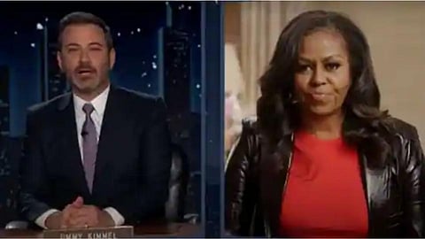 jimmi kimmel and michalle obama