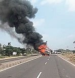 Thrill ... The burning truck