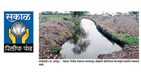 लाखेवाडीच्या ओढ्यात पाणी
