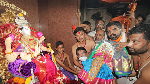 Lalita Panchami ceremony decorated without devotees in kolhapur