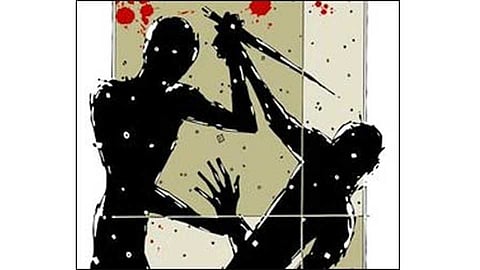 The scythe was applied to the neck