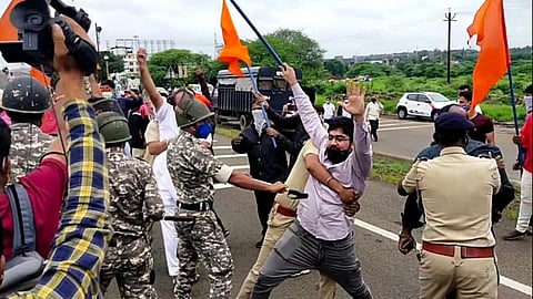 Maratha youths taken into custody even before the agitation pulachi shiroli kolhapur