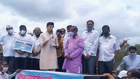 samarjit singh ghatge protest against ichalkaranji water station