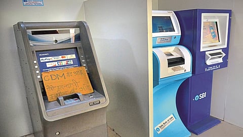 Many banks' machines have been in disrepair for days