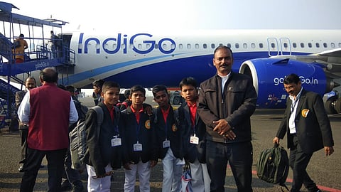 Students of Savargaon ZP School in Delhi