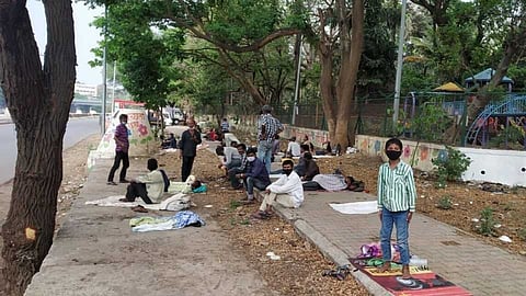 346 workers get temporary shelter center in pune