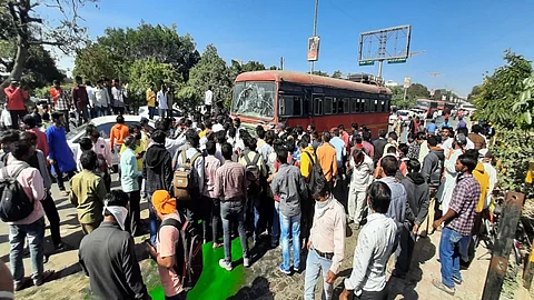 Bus Accident At Cidco In Aurangabad
