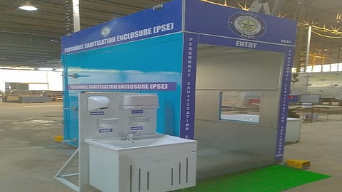 DRDO Personal Sanitization Enclosure and Face Shield