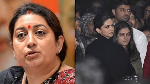 Deepika stood with tukde-tukde gang says Union Minister Smriti Irani