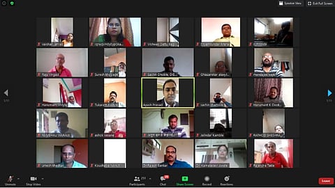 केंद्रस्तरीय शिक्षण परिषदेत ऑन लाईन सहभागी झालेले तज्ञ मार्गदर्शक.