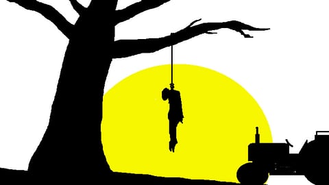 Debt ridden farmer commits suicide Soundale Ahmednagar