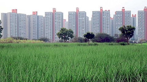 गहुंजे - ‘गाव ते शहर’ अशा सुरू असलेल्या वाटचालीचे हे प्रातिनिधिक छायाचित्र.