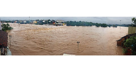 नाशिक - शनिवारपासून सलग ४८ तास कोसळणाऱ्या मुसळधार पावसाने गोदावरीला आलेल्या महापुराने नाशिककरांच्या छातीत धडकीच भरवली. गोदामाई पात्र सोडून दुथडी वाहत होती.