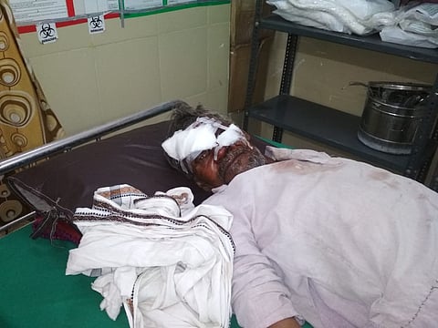 जलालखेडा : वन्यप्राण्याच्या हल्ल्यात जखमी झालेले गंगाधर सुरजूसे.