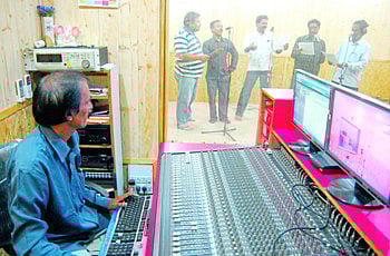 The recording studio is quiet this year as there are no live scenes