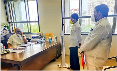 MLA Nilesh Lanka met Sharad Pawar regarding KK Range