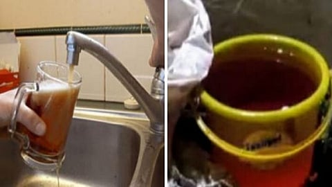 Liquor flows from kitchen taps people approaches authorities