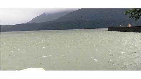 मुळशी धरणातील पाण्याचा साठा.