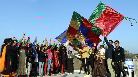 Nashik residents enjoyed kite flying on the occasion of Makar Sankranti Festival marathi news