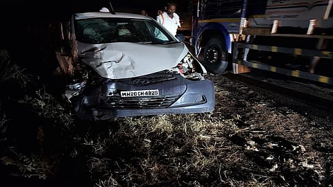One person has been seriously injured in a tractor and car accident at Pachod 2.jpg