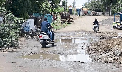 In the first rain Roads bad