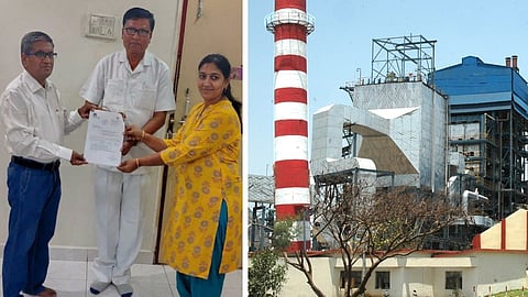 तीर्थपुरी : कर्मयोगी अंकुशराव टोपे समर्थ कारखान्यास हँड सॅनिटायझर निर्मितीसाठी परवाना देताना अन्न व औषधी सहायक आयुक्त श्री काळे.