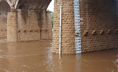 Sangli Krishnakathi, water level at 34 feet